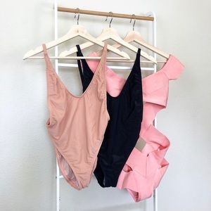 3 XS NWT Nasty Gal Swim- Pk, Blk Alina + Pk Cutout